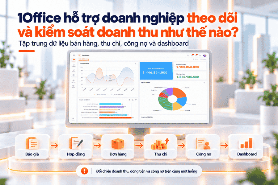 1Office hỗ trợ doanh nghiệp theo dõi và kiểm soát doanh thu như thế nào?