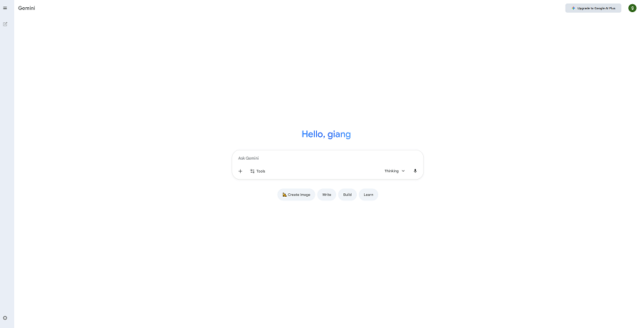 Cách dùng Gemini trên web