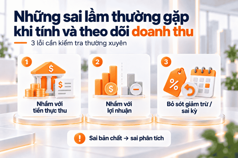 Những sai lầm thường gặp khi tính và theo dõi doanh thu