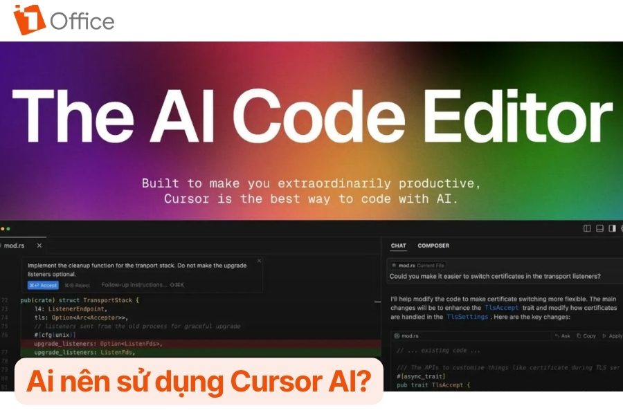 Giao diện trang chủ Cursor AI
