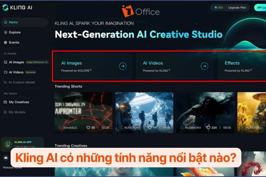 Giao diện Kling AI