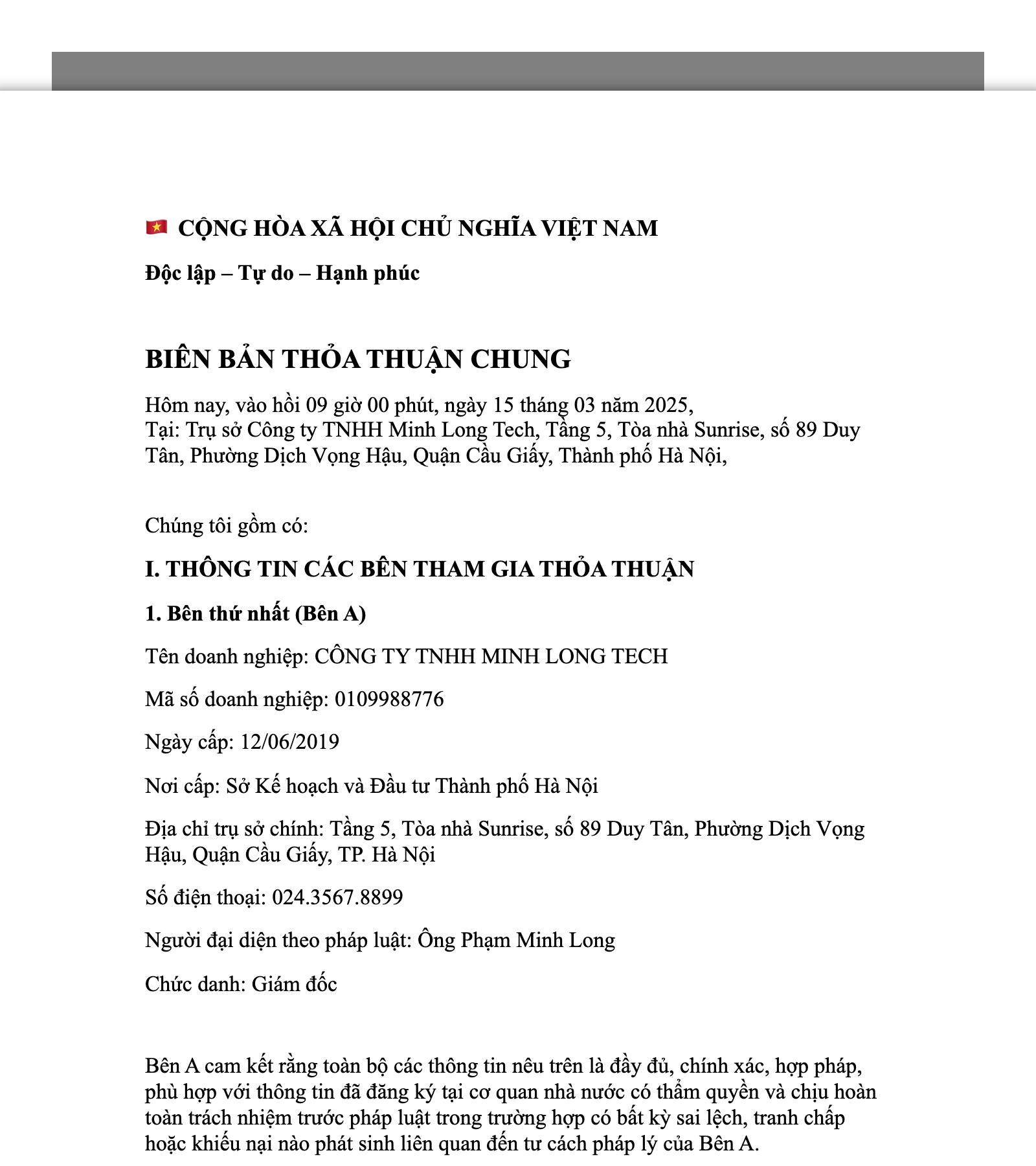 Khái Niệm Biên Bản Thỏa Thuận Theo Thực Tiễn Pháp Lý Việt Nam