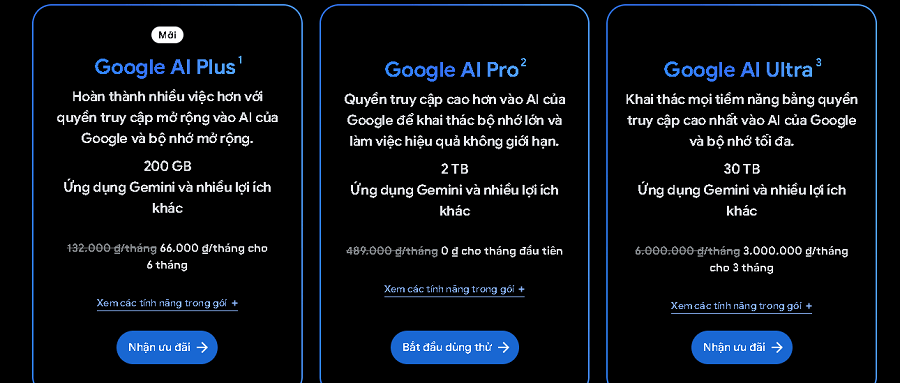 bảng giá google ai studio