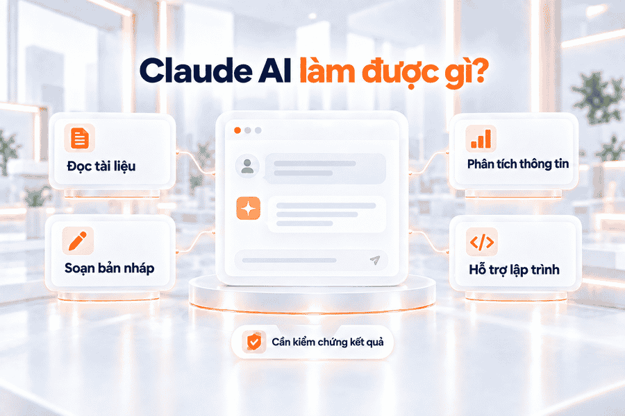 Claude AI hỗ trợ đọc tài liệu, soạn thảo, phân tích thông tin và lập trình