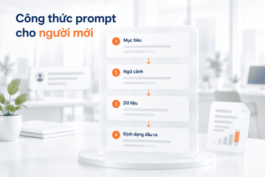 Công thức viết prompt Claude gồm vai trò, ngữ cảnh, tác vụ và định dạng đầu ra