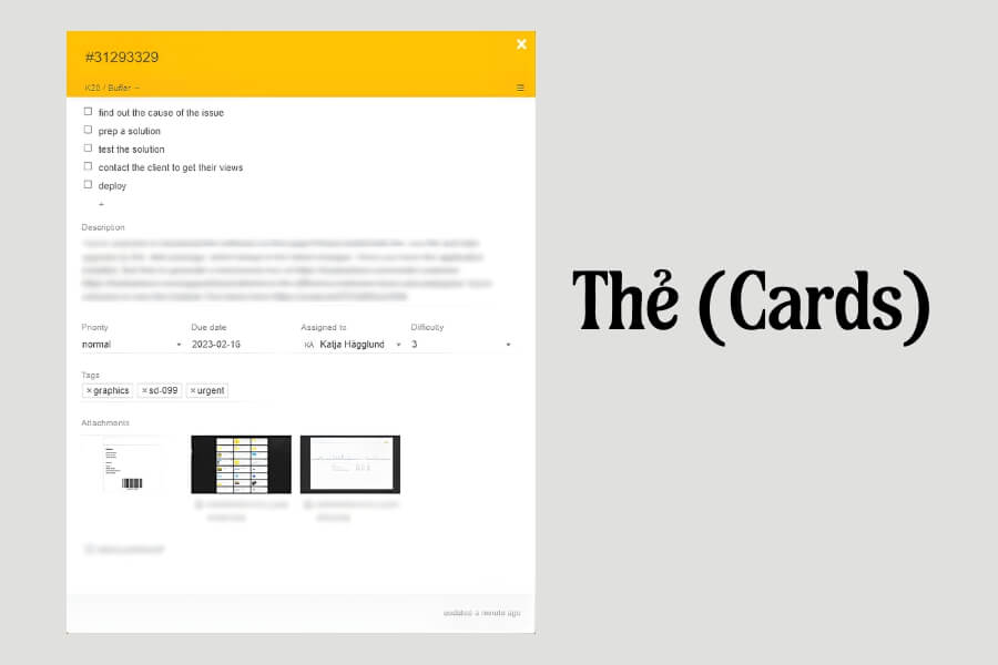 Hình ảnh ví dụ thẻ (Cards)