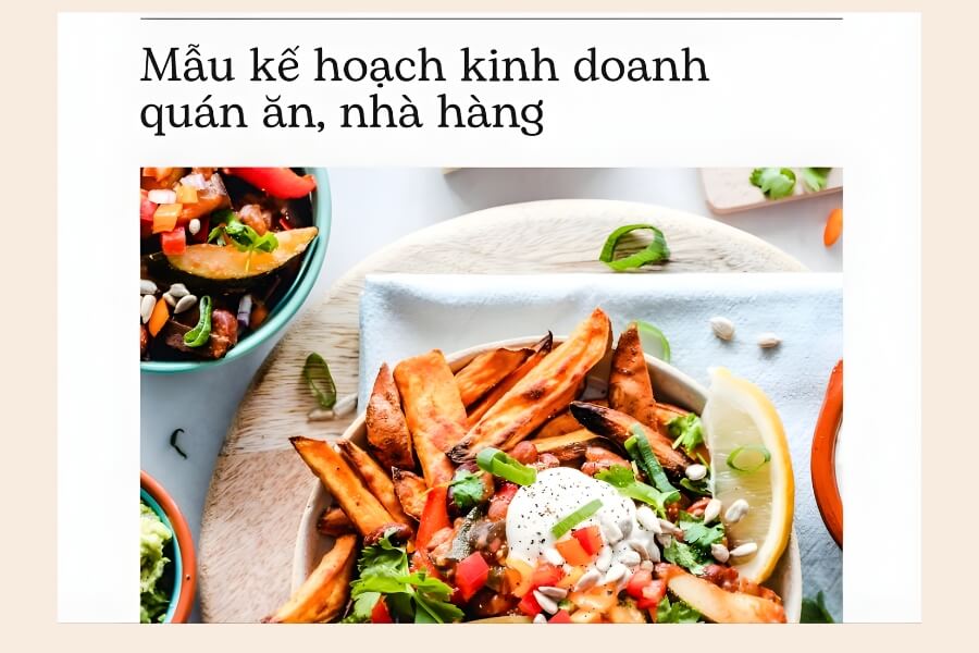 Mẫu kế hoạch kinh doanh online