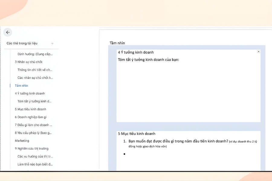 Mẫu lập kế hoạch kinh doanh trên word chi tiết