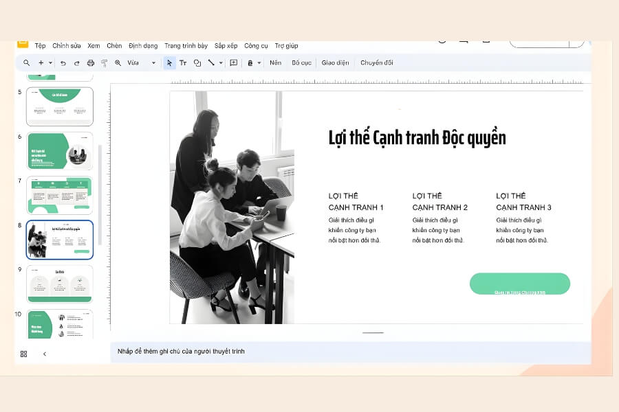 Mẫu lập kế hoạch kinh doanh trên powerpoint