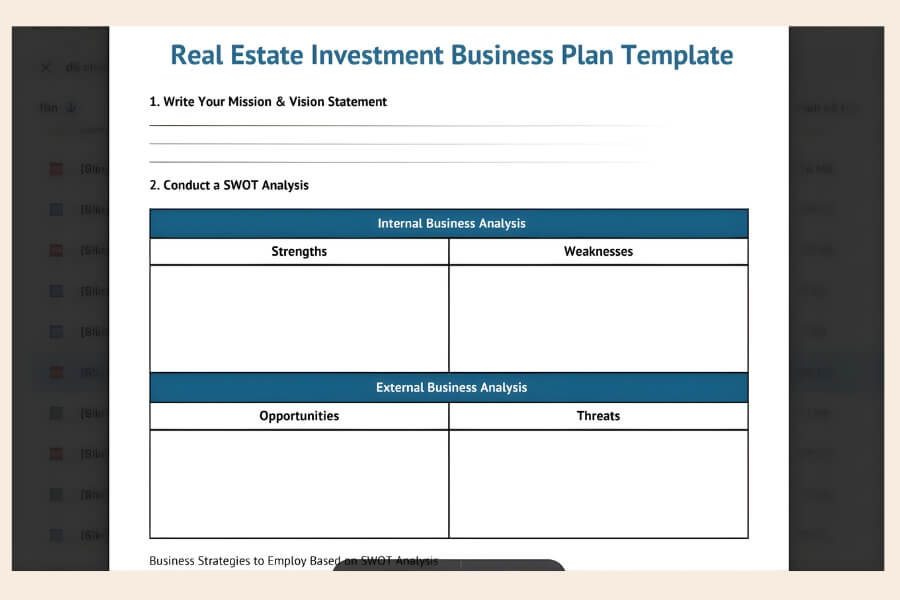 Kế hoạch kinh doanh mẫu cho công ty bất động sản