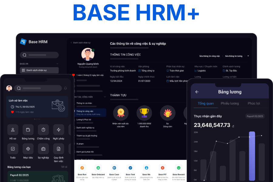 Phần mềm quản lý nhân sự BASE HRM+