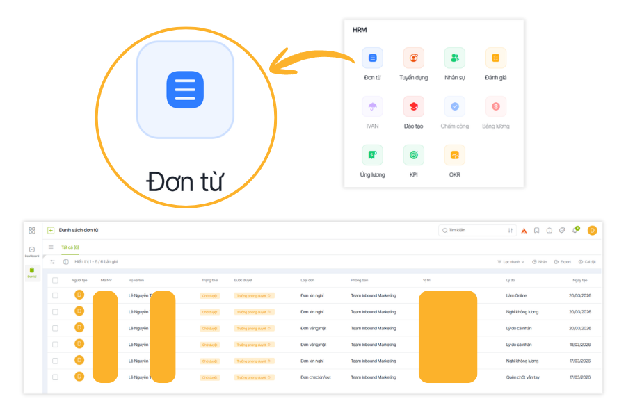 Phần mềm quản lý nhân sự 1Office HRM