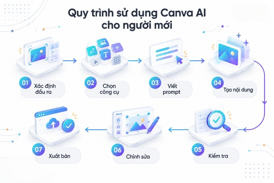 Quy trình sử dụng Canva AI cho người mới