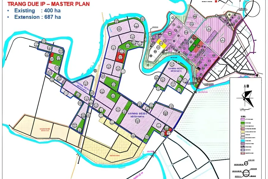 Hình ảnh sơ đồ về khu công nghiệp Tràng Duệ