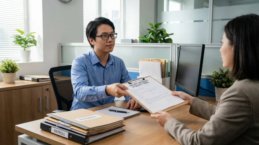 Quy trình xin tạm ứng lương chuẩn trong doanh nghiệp