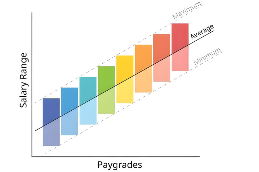 Range lương có 3 mức là Mức thấp nhất, mức trung bình và mức cao nhất