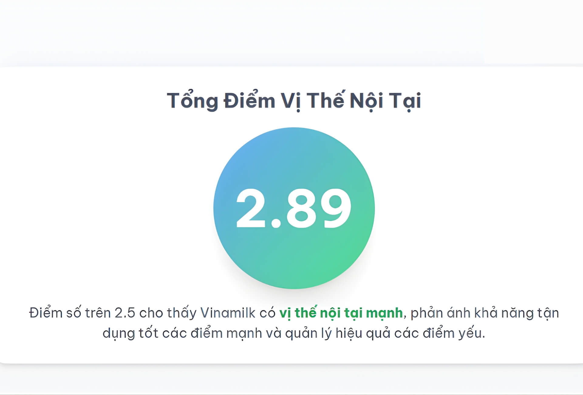 Ma trận ife của vinamilk