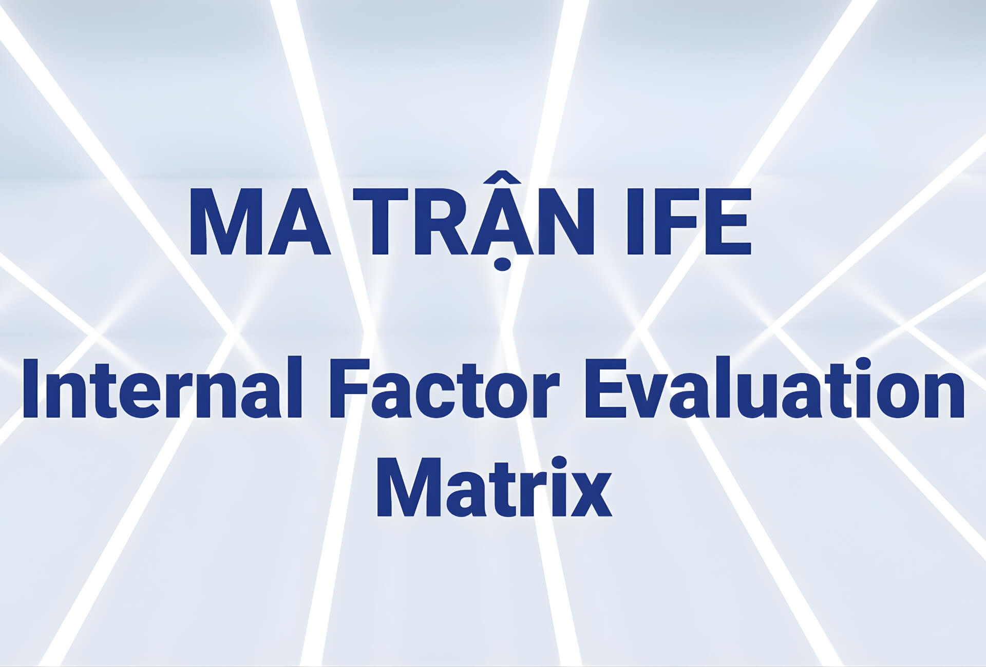 Ma trận IFE là từ viết tắt của Internal Factor Evaluation Matrix