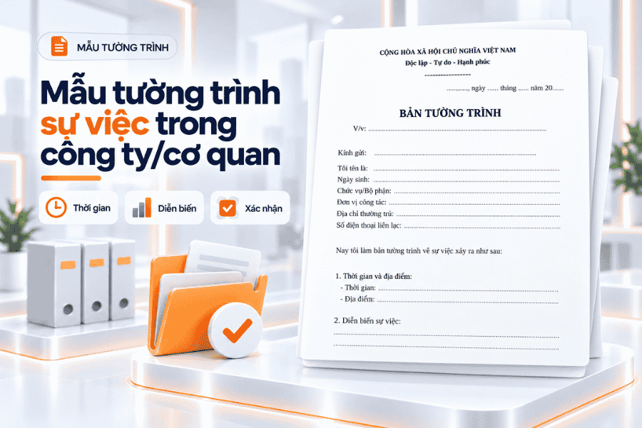 Mẫu tường trình sự việc trong công ty/cơ quan