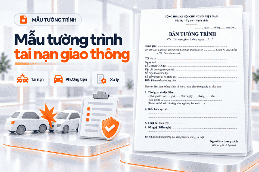 Mẫu tường trình tai nạn giao thông
