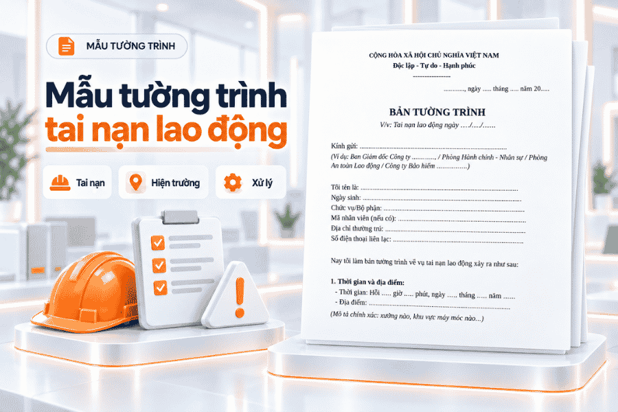 Mẫu tường trình tai nạn lao động