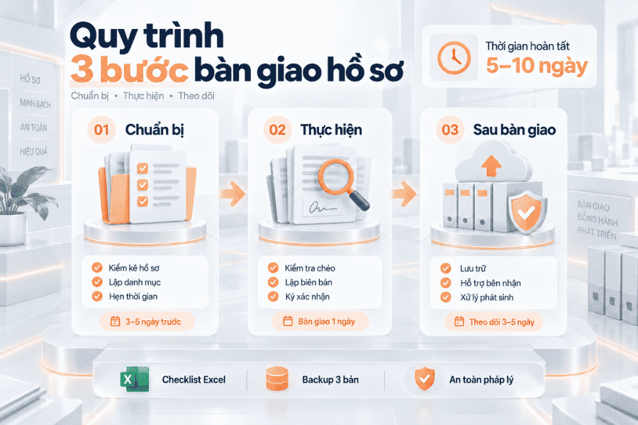 Quy trình bàn giao hồ sơ chuyên nghiệp, hiệu quả