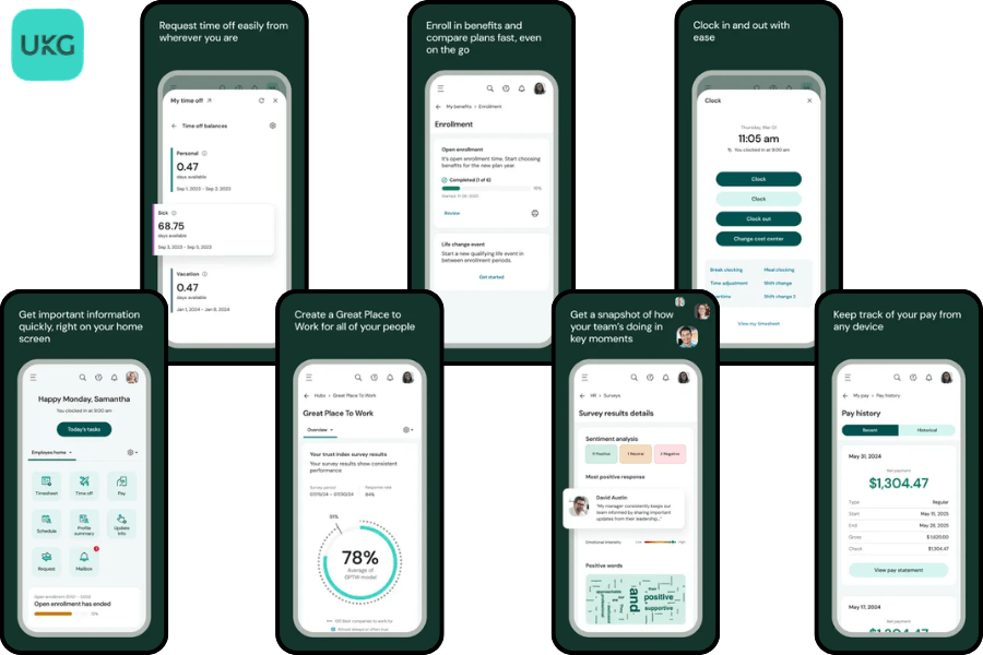 Tổng quan tính năng của phần mềm chấm công UKG Ready