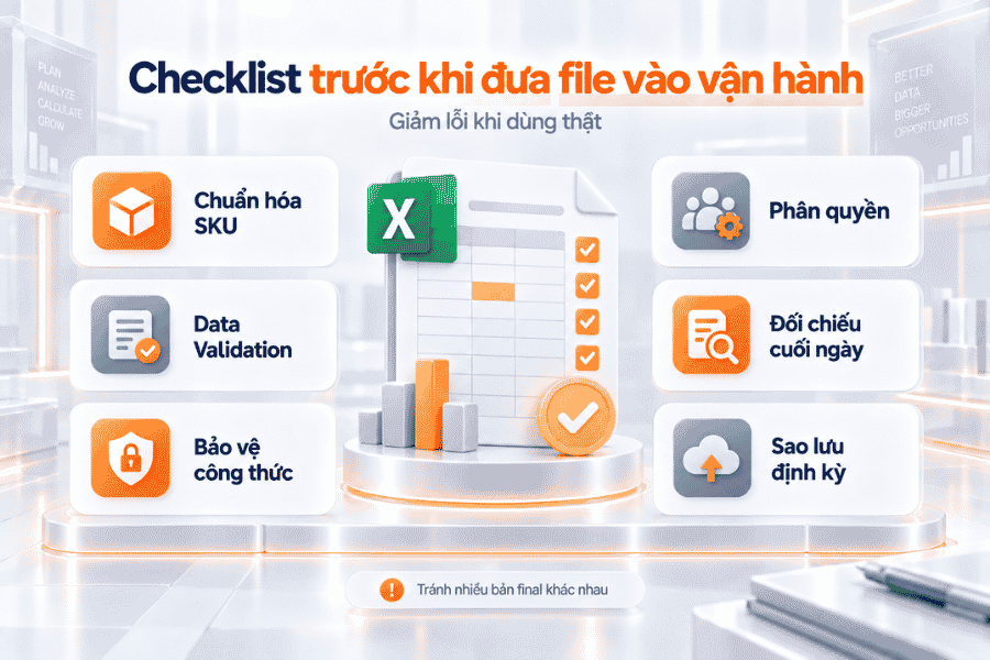 Checklist trước khi đưa file vào vận hành