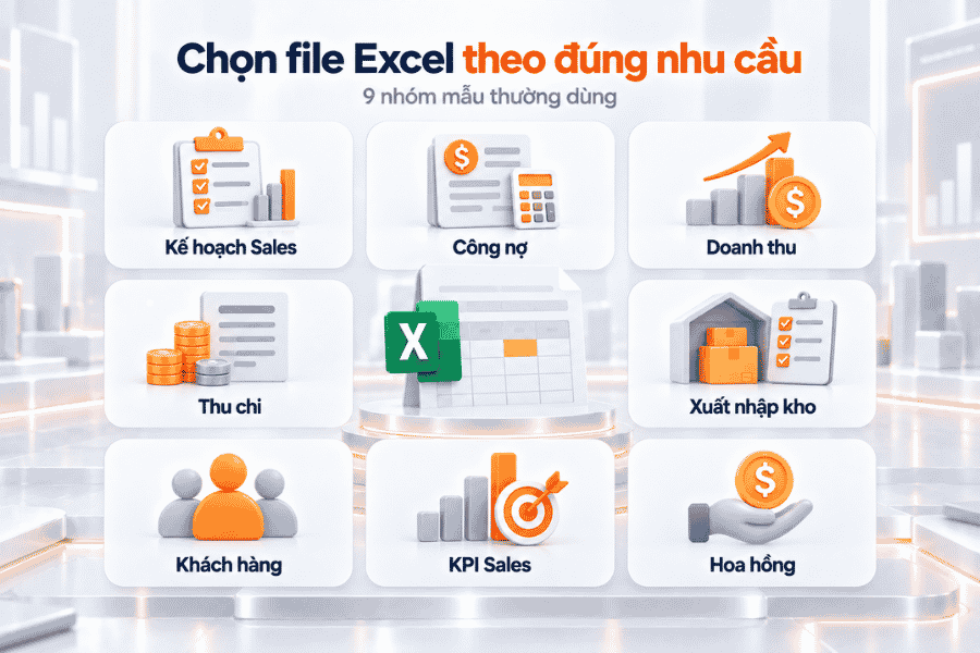 Chọn file Excel theo đúng nhu cầu