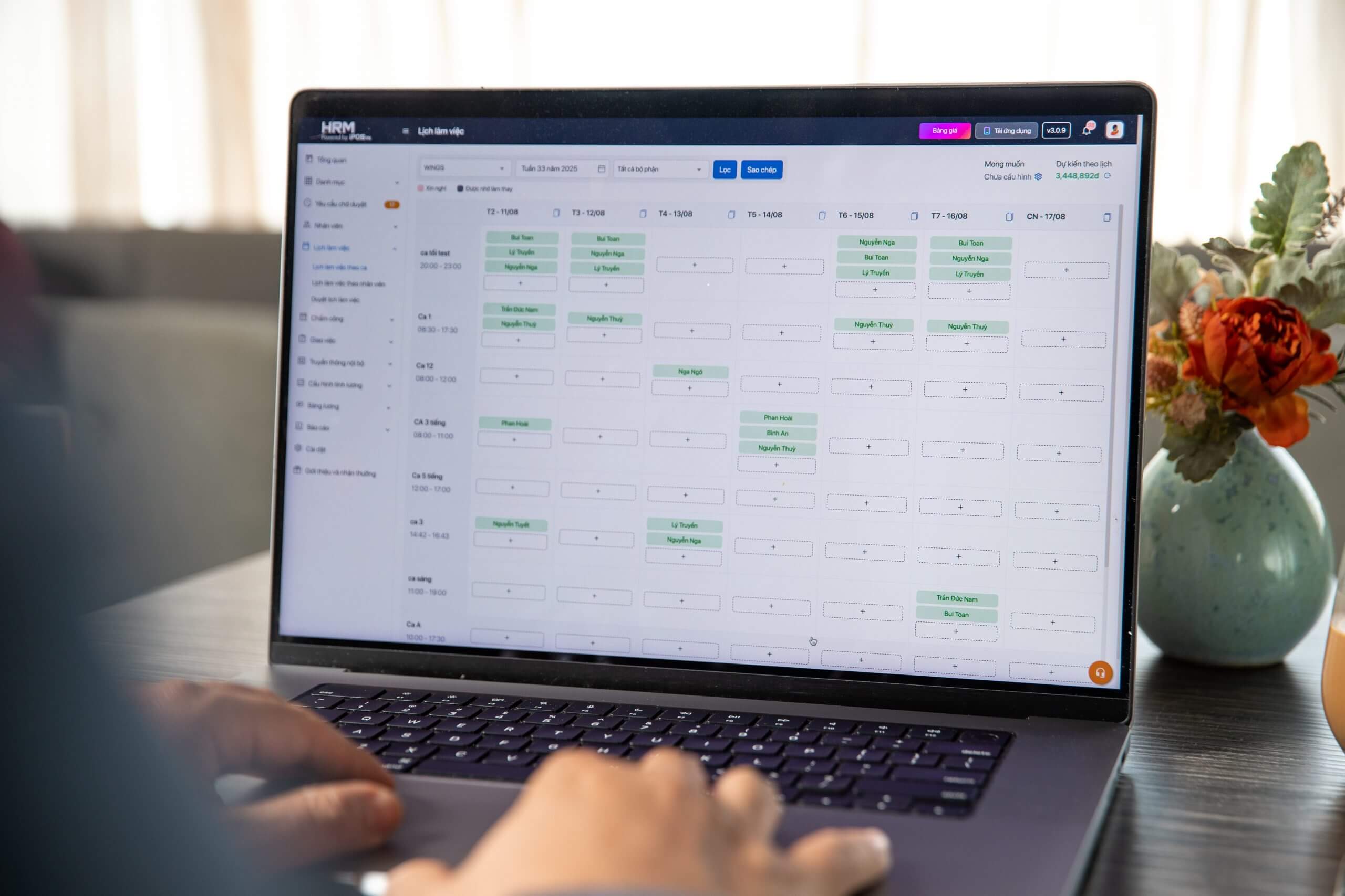 Giao diện phần mềm iPOS
