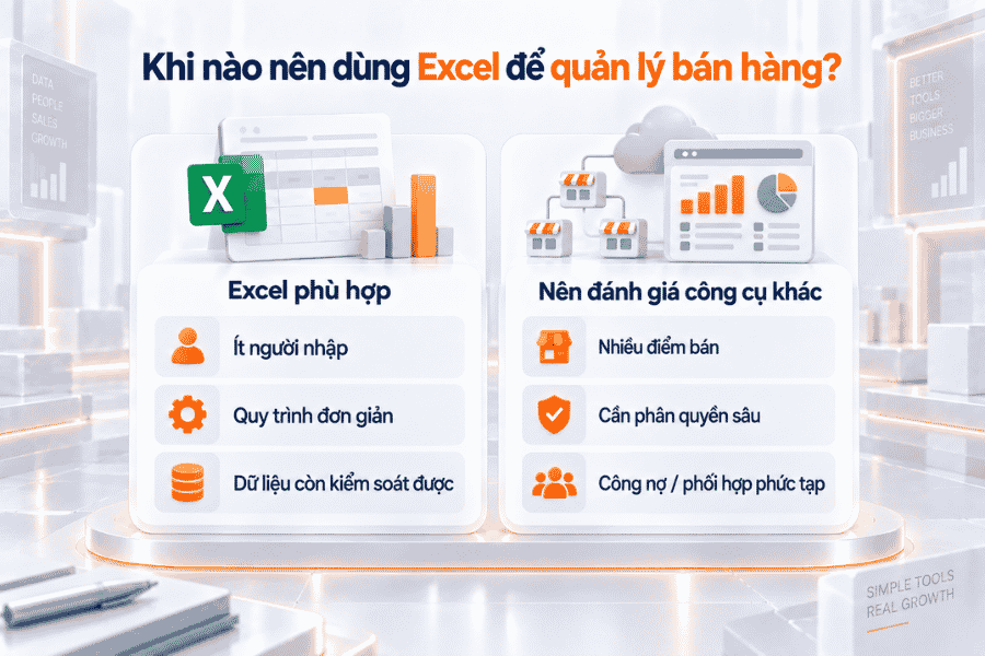 Khi nào nên dùng Excel để quản lý bán hàng?