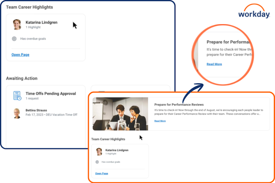 Giao diện demo của Workday HCM