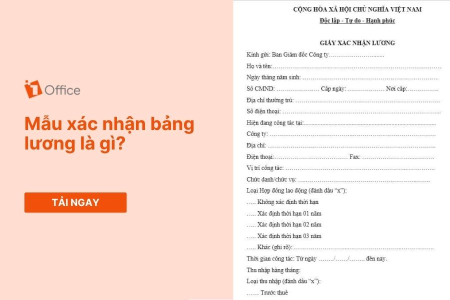 Mẫu xác nhận bảng lương là gì?