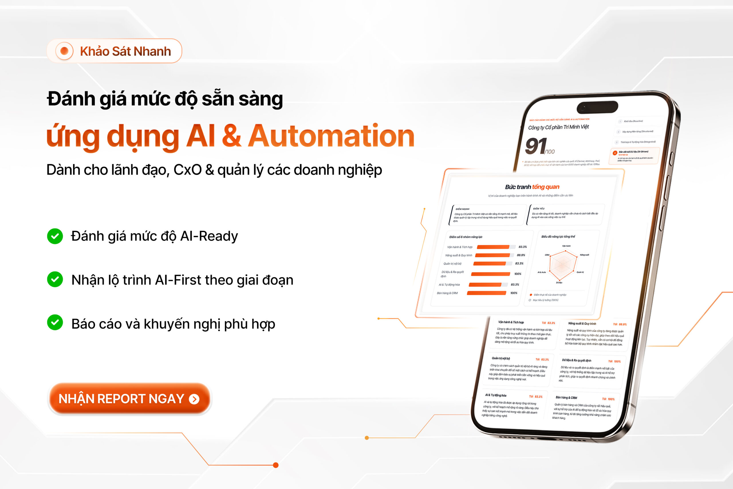 popup khảo sát ứng dụng AI vào doanh nghiệp