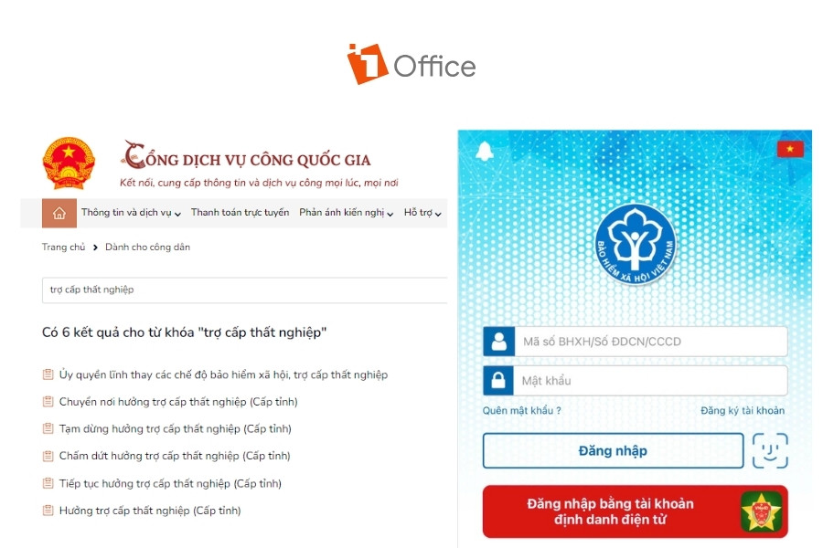 Minh họa nộp hồ sơ qua Cổng Dịch vụ công Quốc gia hoặc ứng dụng VssID