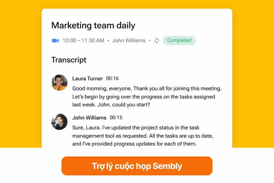 Trợ lý cuộc họp Sembly