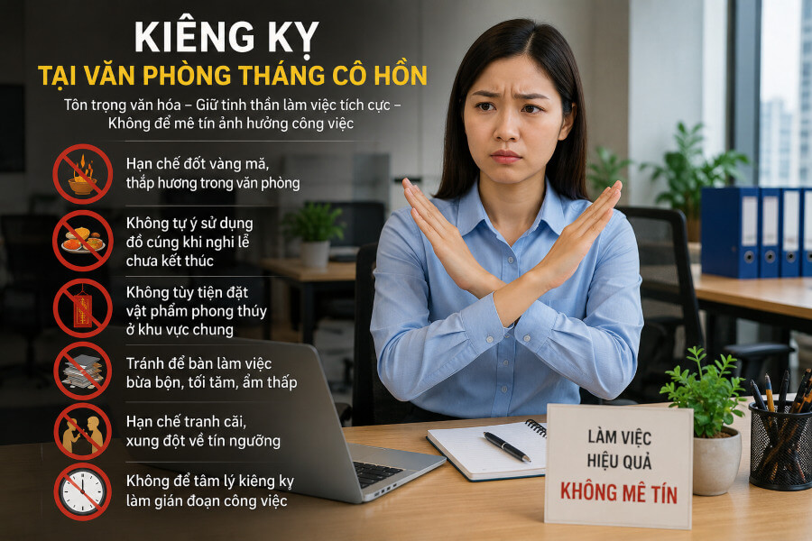 Những điều kiêng kỵ tại văn phòng tháng cô hồn