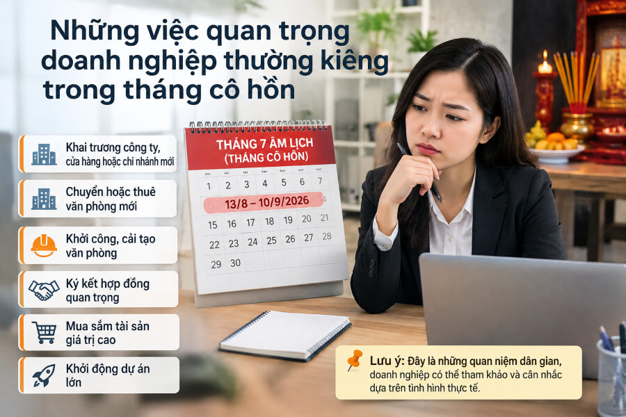 Những việc quan trọng doanh nghiệp thường kiêng trong tháng cô hồn