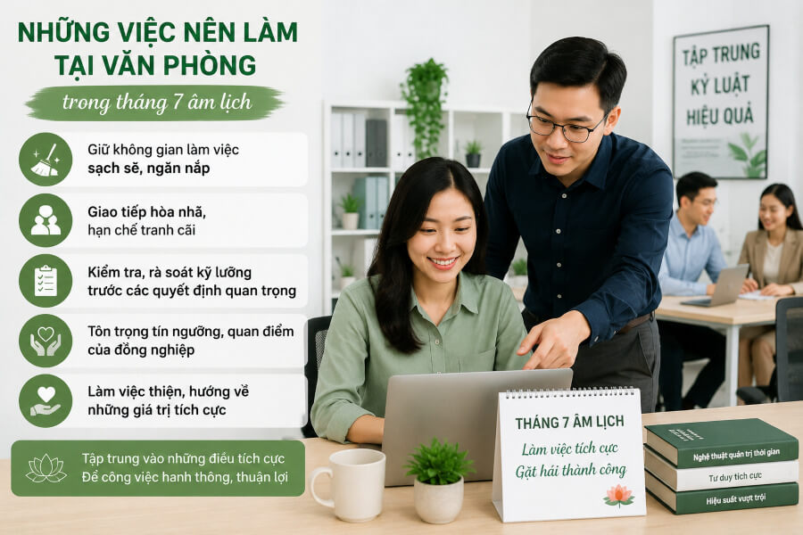 Những việc nên làm tại văn phòng trong tháng 7 âm lịch