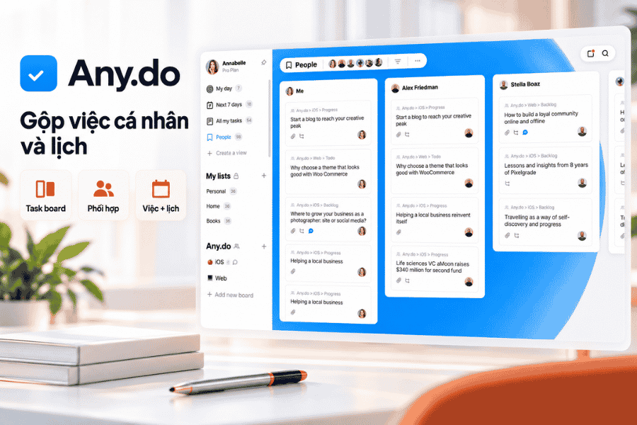 Any.do – Gộp việc cá nhân và lịch