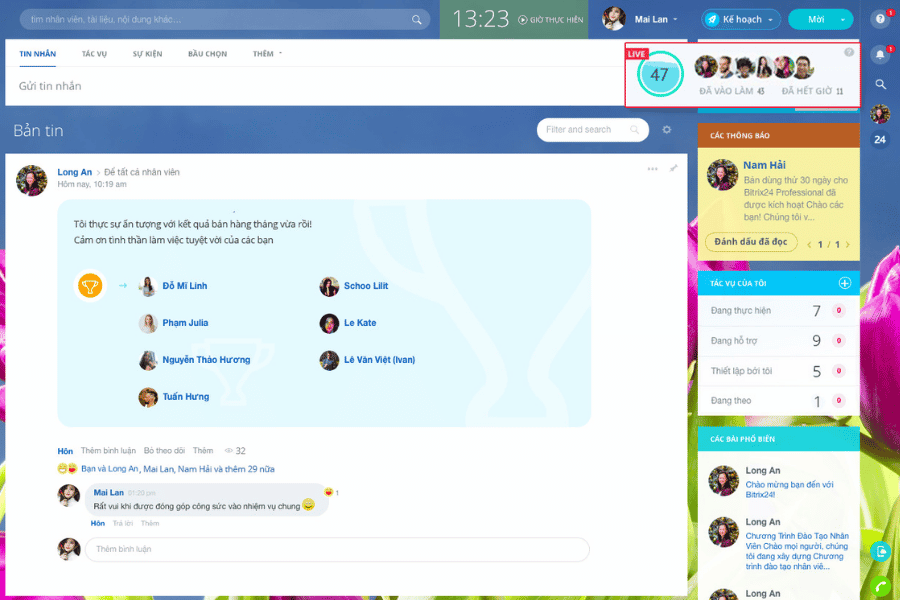 Phần mềm chat nội bộ Bitrix24