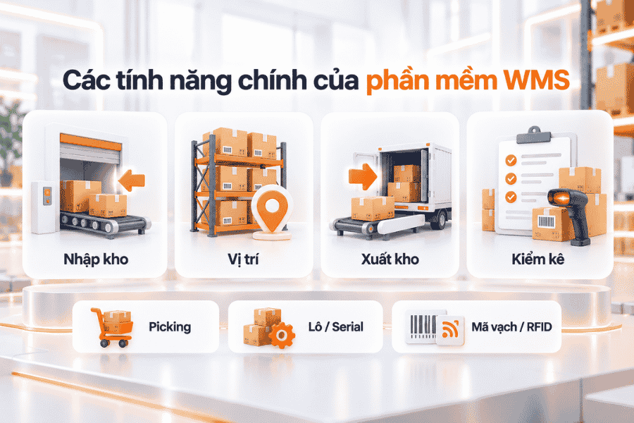 Các tính năng chính của phần mềm WMS