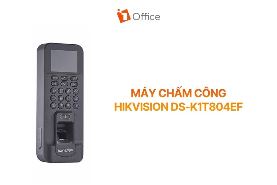 Máy chấm công Hikvision DS-K1T804EF - giải pháp chấm công vân tay và kiểm soát ra vào chuyên nghiệp cho doanh nghiệp.
