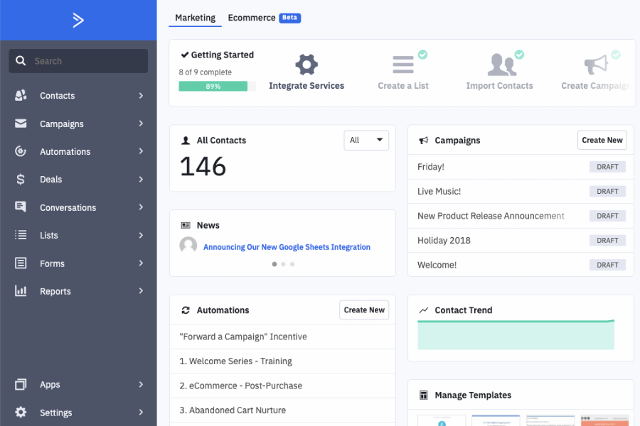 Phần mềm gửi email marketing ActiveCampaign