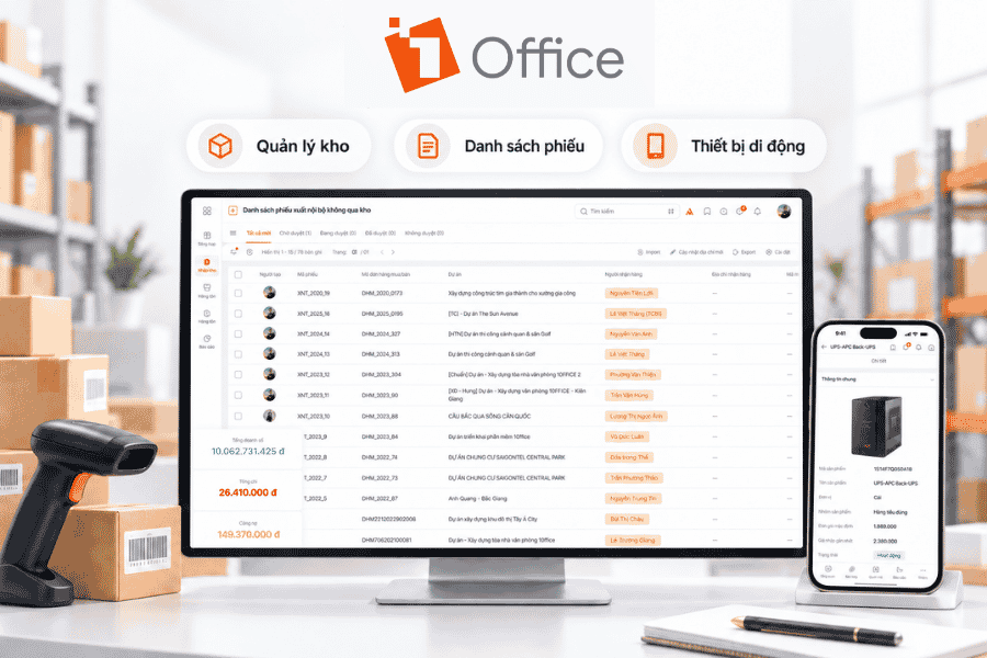 Phần mềm quản lý kho 1Office