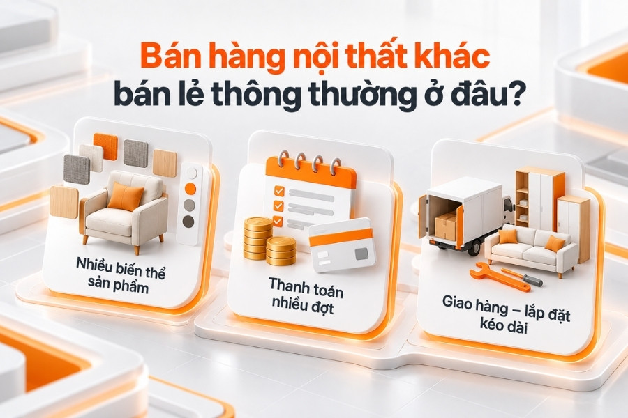 Các đặc thù khiến bán hàng nội thất phức tạp hơn bán lẻ thông thường