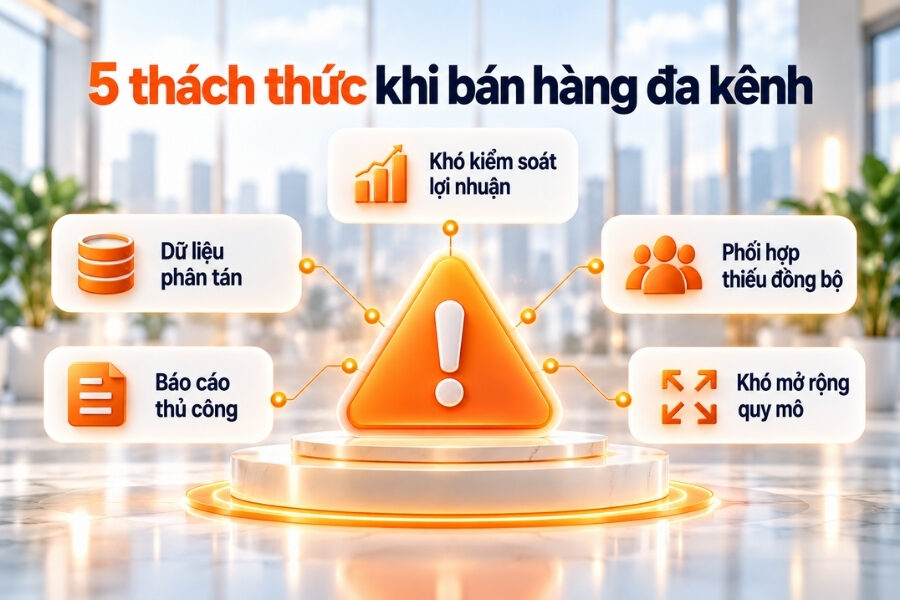 Các khó khăn trong kiểm soát chi phí, dữ liệu và phối hợp khi bán hàng đa kênh