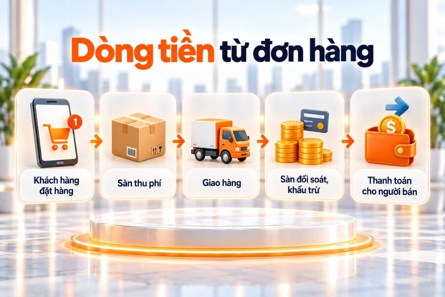 Quy trình xử lý đơn hàng, đối soát và thanh toán tiền cho người bán